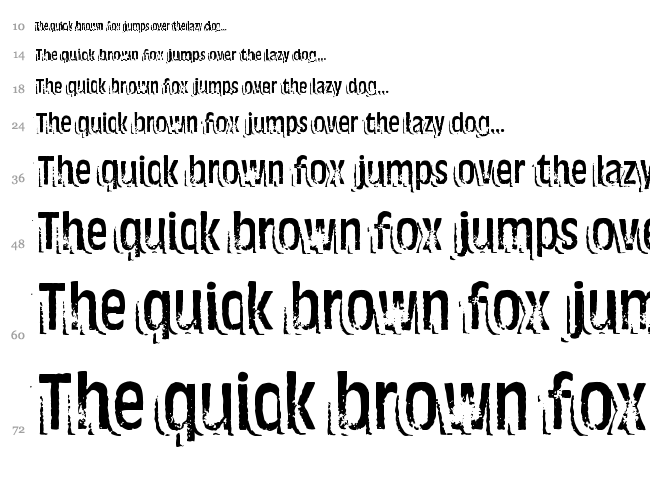 Ten Ton Ballyhoo font waterfall
